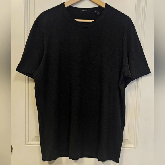 Theory Essential black Tee in Cosmos Slub 100% Cotton size XL - Picture 5 of 10